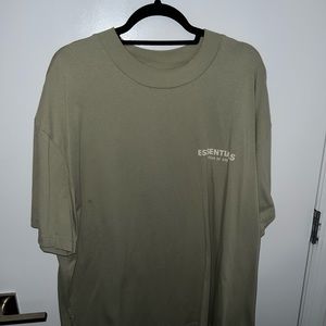 Essentials Biege Short Sleeve Oversized T-Shirt